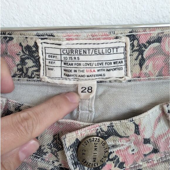 Anthropologie Current/Elliott The Stiletto Mid-Rise Skinny Cropped Jeans, sz 28 - Picture 4 of 9